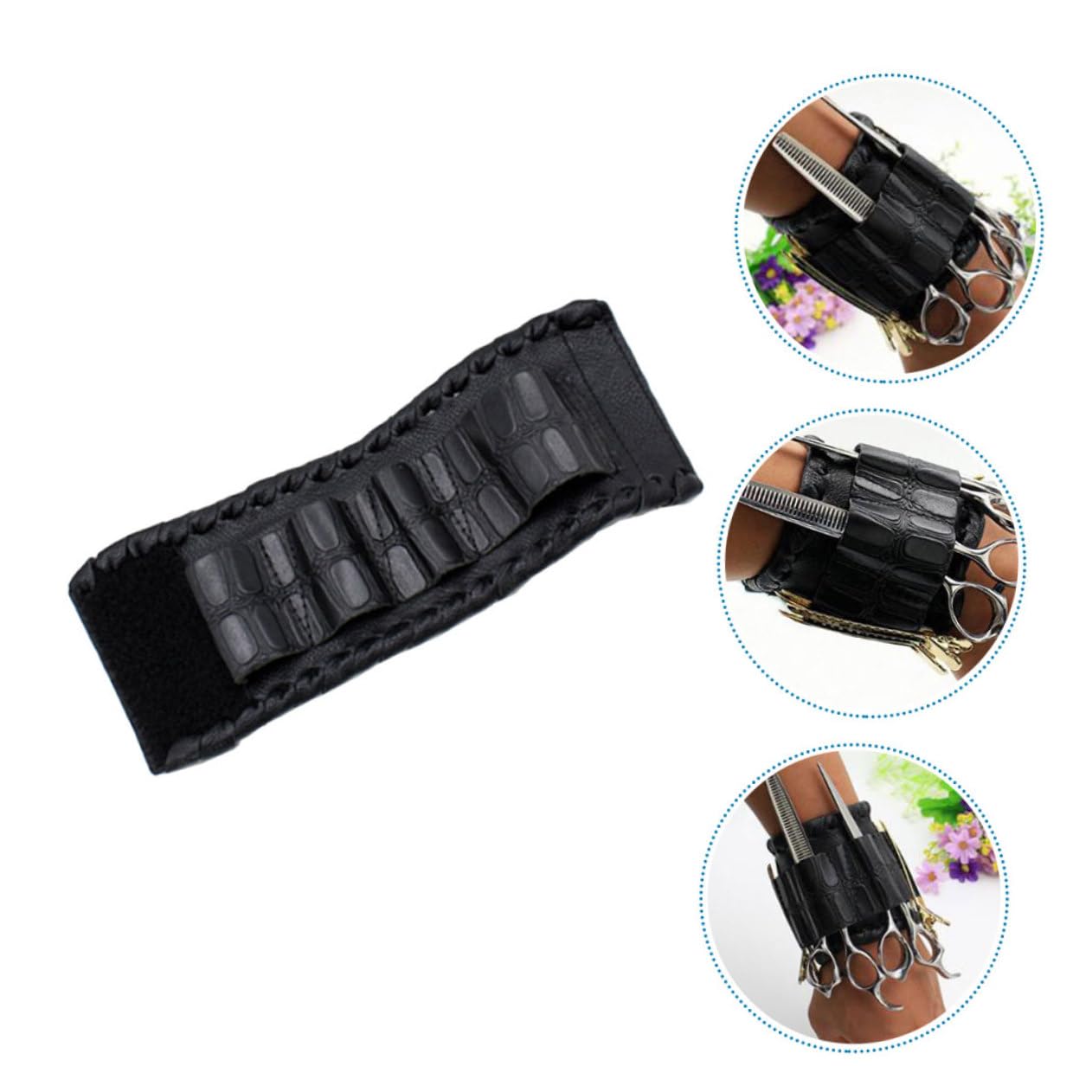 AUTSUPPL Adjustable Hairdressing Wrist Pouch Scissors Bag for Professionals Hairdressing Tool Bag Scissors Case Holder Hair