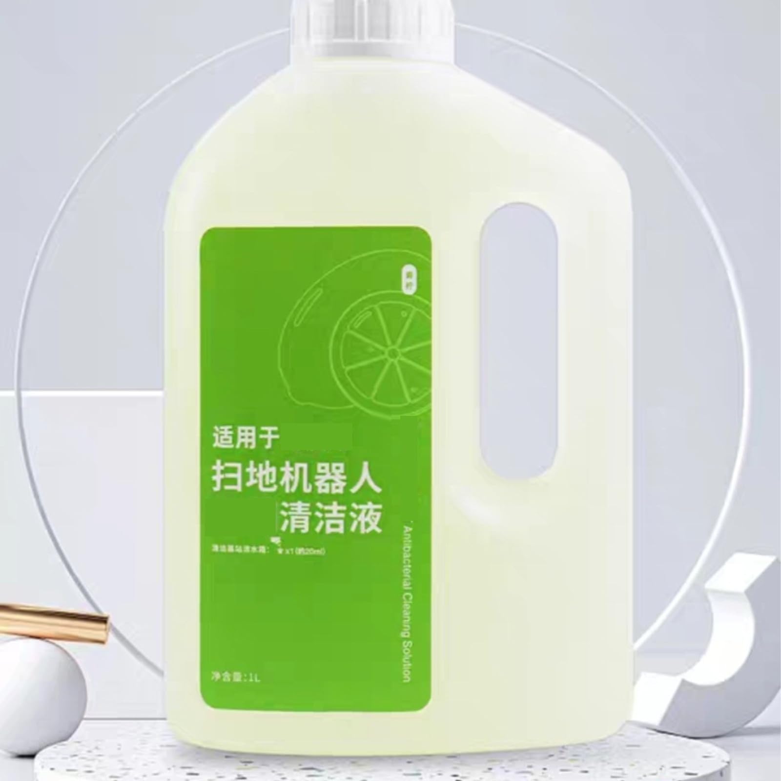 Solución de limpieza de pisos。 Compatible para ECOVACS X2 / X2 Pro / T5 / T8 / T9 / T10 / X1 /N9 。 Accesorios para robots de barrido, 1L (33.8fl oz)(Package*2)