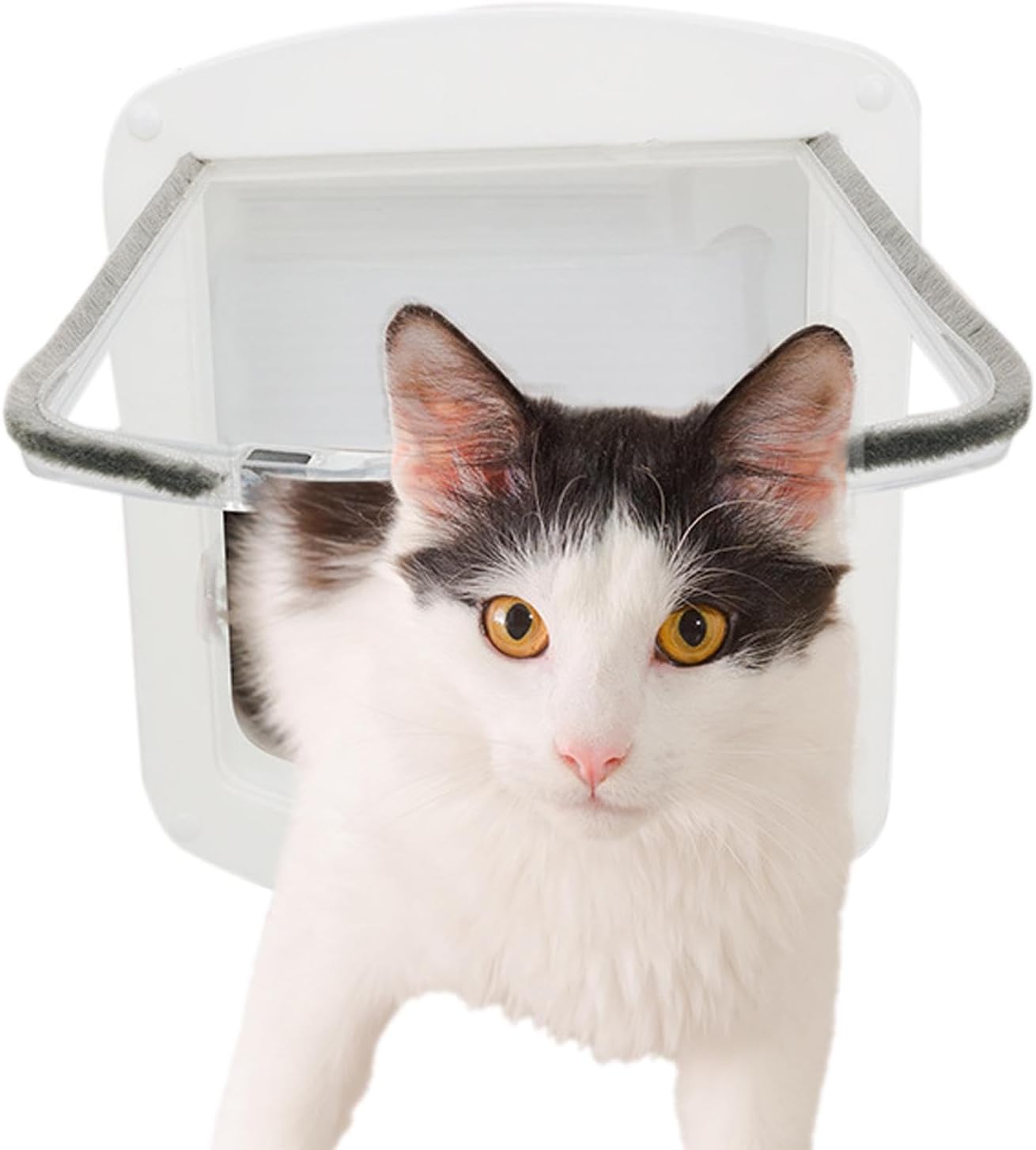 Pet Door Flap, Cat Flap Door, Exterior Cat Door, Door with Lockable Flap, Easy Install