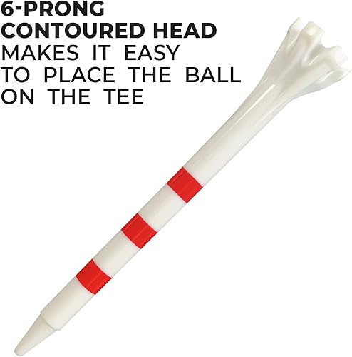 Miniatura 2 de Champ Camiseta de golf My Hite FLYtee Stripe de 2-34 pulgadas, 100 unidades