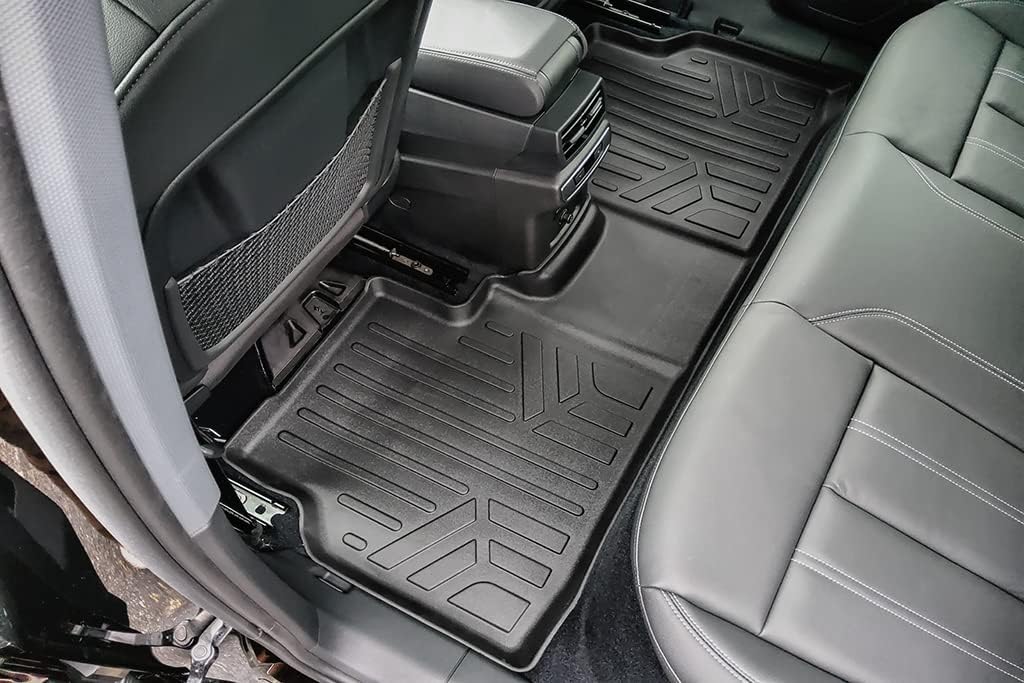 SMARTLINER Custom Fit All Weather 2nd Row Floor Mat Liners Compatible with 2022-2025 Audi Q4 e-tron