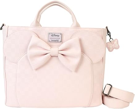 Loungefly Minnie Mouse Checkered Texture Convertible Backpack & Tote Bag