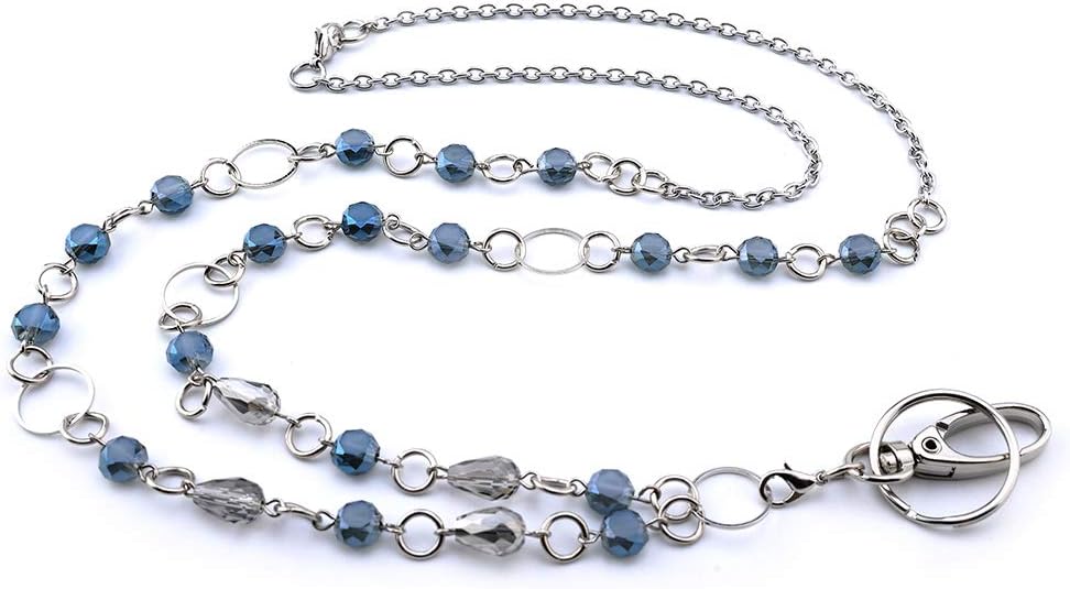 beads and rings Lanyard Necklaces Badge Holder Name Lanyards for Keys Stainless steel chain