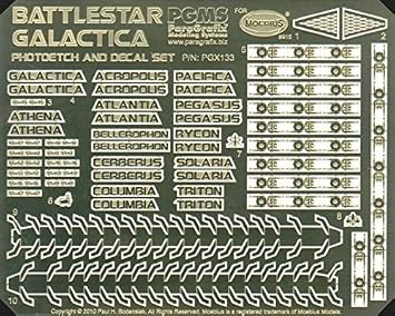 Battlestar Galactica Model Photoetch and Decal Set PGX133