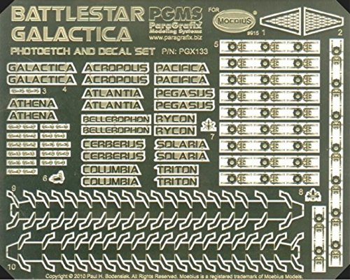 Paragrafix Battlestar Galactica Model Photoetch and Decal Set PGX133