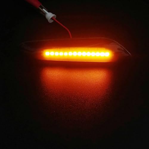 Miniatura 4 de Xinctai 2 unids lente humo ámbar LED marcador lateral luz intermitente lámpara para BMW E60 E61 E90 E91 E92 E93 E81 E82 E88 E46 E83 E84 135X3X1