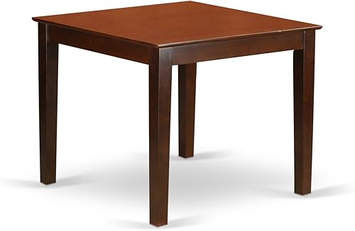 Miniatura 3 de East West Furniture OXBO5-MAH-W - Juego de mesa de comedor de 5 piezas para 4 personas, incluye una mesa de cocina cuadrada y 4 sillas de comedor,