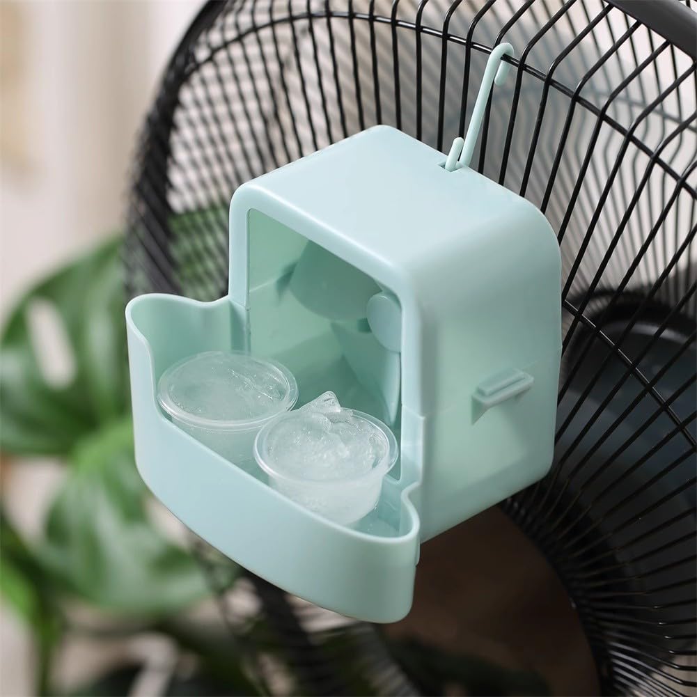 Lagomloot Portable Fan Cooling Accessory, Quick Ice Cooler with Humidifier Function for Travel and Home, Compact Design with 4 Ice Cups