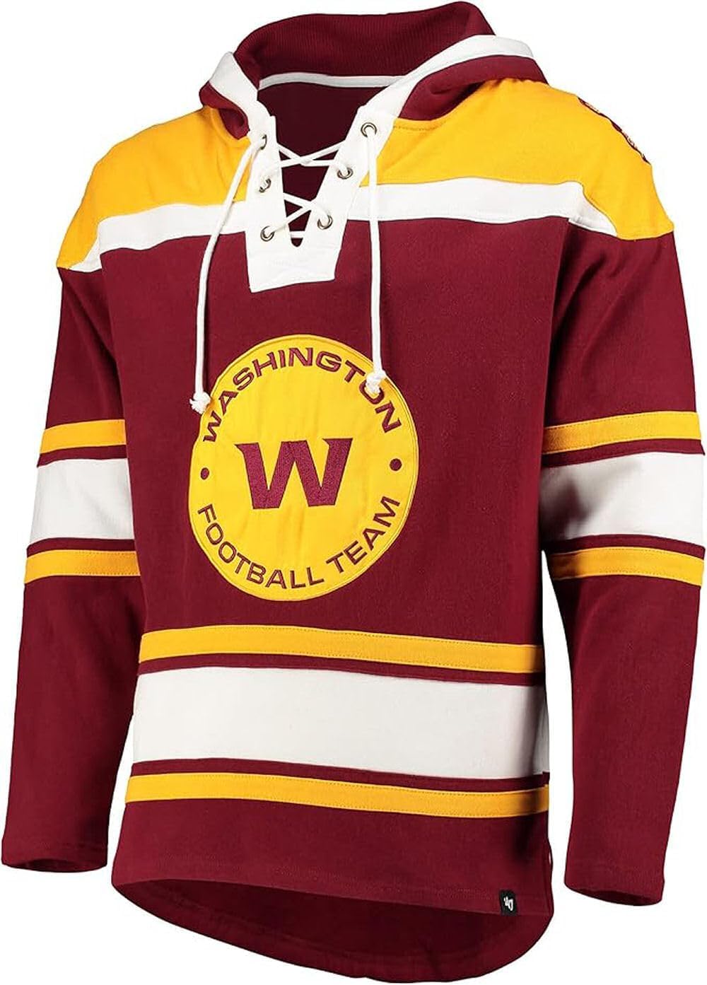 47 Men's Navy/Orange Chicago Bears Lacer V-Neck Pullover Hoodie - Image 3