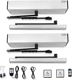 Olideauto Automatic Dual Door Operator, Auto Open Doors Simultaneously with One Handicap Push Button,