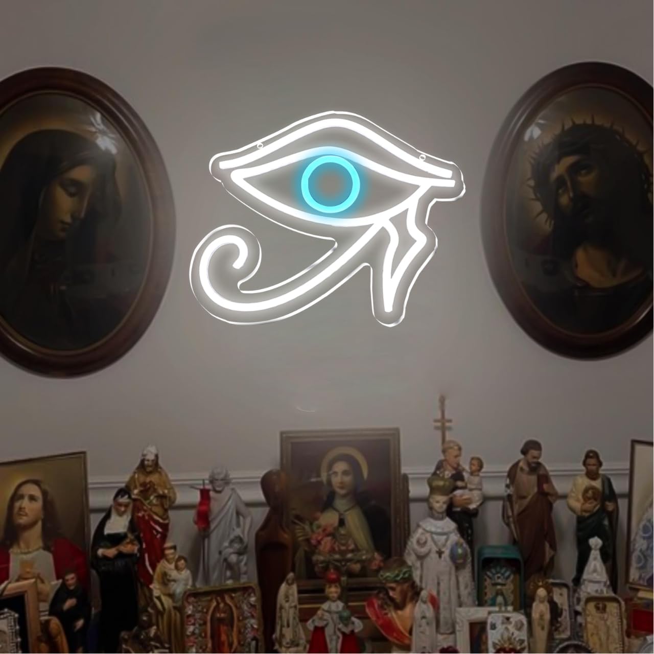 Eyes Neon of Horus Sign Evil Eye Neon Sign for Wall Decor, USB Dimmable LED Light for Game Room Bedroom Man Cave Bar Birthday Party Decoration Christmas Gifts(11 * 9inch)