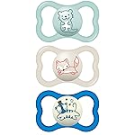 MAM Air Day & Night Baby Pacifier, for Sensitive Skin, Glows in The Dark, 3 Pack, 6-16 Months, Boy