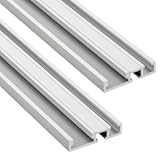 Woodpeckers Combo T-Track&comma; 48 Inch&comma; T-Slot & Miter Channel&comma; Aluminum&comma; USA Made&comma; Universal Woodworking Multi T Track&comma; Hex Bolt & T-Miter Slot - CT48