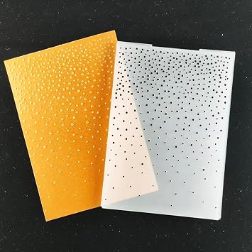 Merry Christmas Snowfall Snowflake Dots Background Plastic Embossing Folders for Card Making Scrapbooking and Other Paper Crafts 3092801