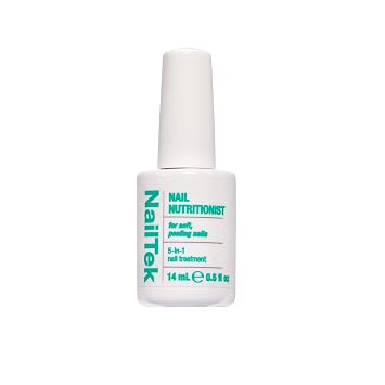 Nail Tek Keratin 5-in-1 Nail Treatment Clear Liquid Strengthener Formula for Soft Peeling Damaged Nails, Helps Repair & Promote Healthy Growth, 0.5 fl oz