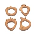 Ariro Wooden Teethers Fruit Shaped for Baby Boy & Girl | Hand Crafted with Organic Neem Wood That Helps Boost Immunity &