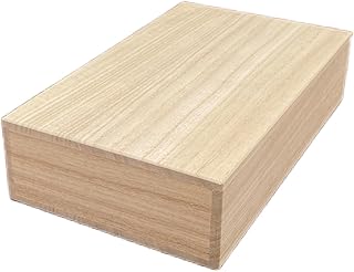 Paulownia Wood Box Kiribako, Unfinished Wooden Box for Craft, Gift Packaging, Handmade Japanese Storage Box for Tea, jewelry, Watch, Decorative, Lightweight Keepsake Box, Inner 8.45×4.9×1.8H inches