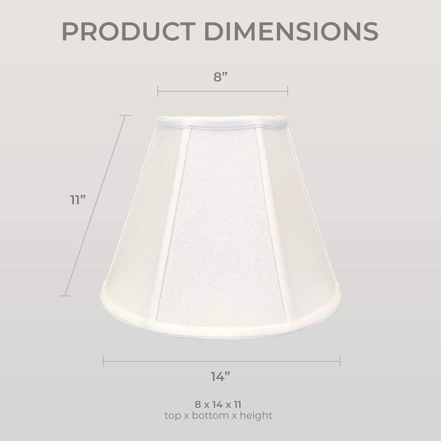 Authentic Crazy Deals Royal Designs, Inc. Deep Empire Lamp Shade - White - 8 x 14 x 11