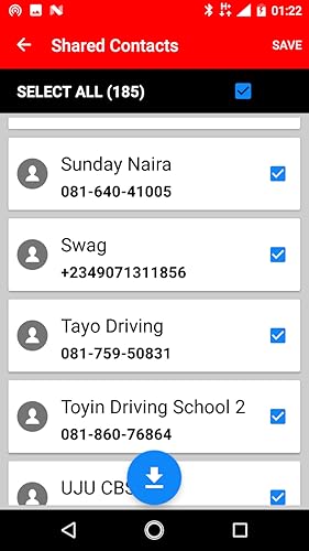Bluetooth contact transfer