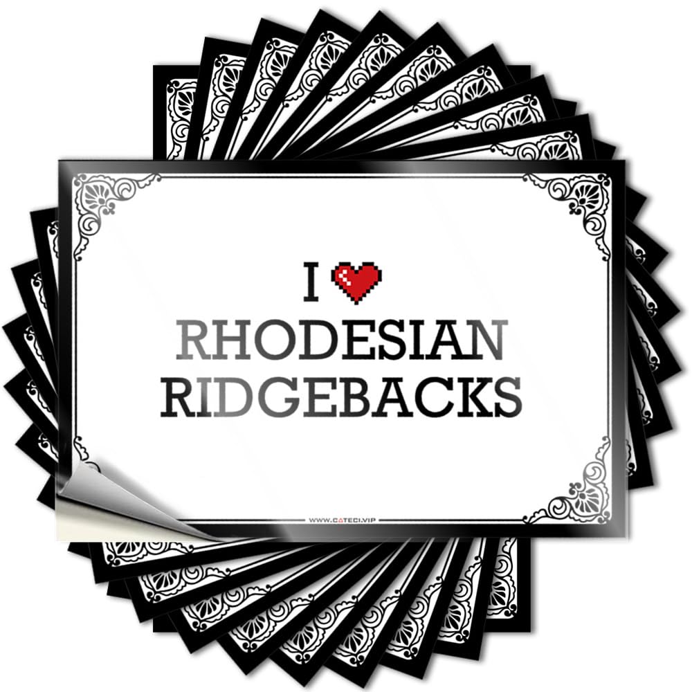 Emo Gamer Tattoo - I Love Rhodesian Ridgebacks Tumbler Waterproof Vinyl Sticker(12X18CM)
