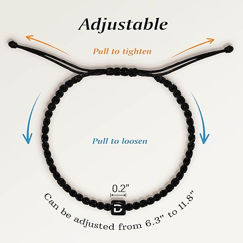 Miniatura 43 de Bracelets for Teen Girls Initial Bracelet J Letter Charm Bracelets for Women Adjustable Handmade Jewelry Gifts for Her Mom Daughter Wife Gifts from