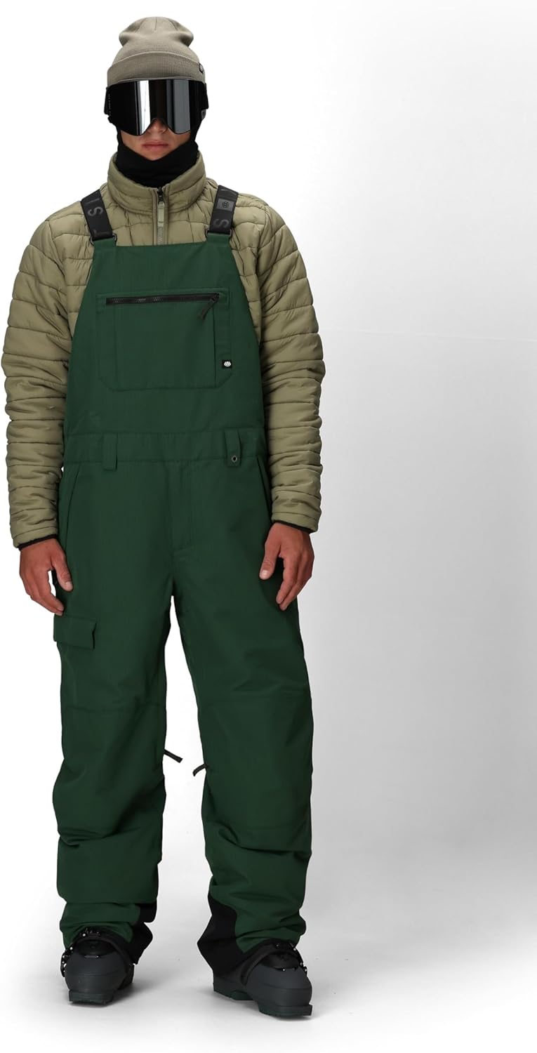 686 Men's Hot Lap Bib - Insulated Thermal Clothing with Horshoe Hem & Adjustable Straps - Water & Weather Resistant