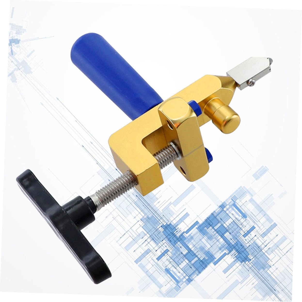 DOITOOL Roller Type Glass Opener and Breaker Manual Ceramic Tile Cutter Extended Knob for Efficient Glass Mirrors and Tiles Multipurpose Cutting Tool Random Color