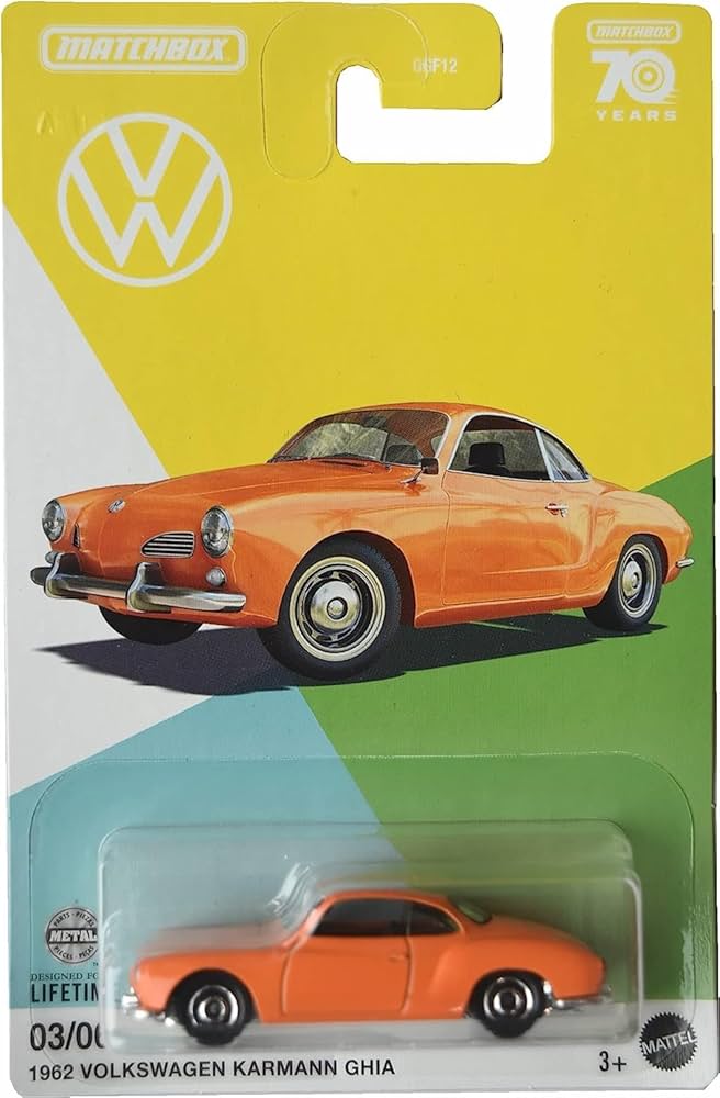 Amazon.com: Matchbox 1962 Volkswagen Karmann GHIA, Orange