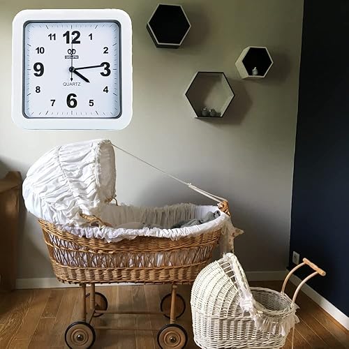 Miniatura 6 de BuyinMo Reloj de escritorio simple de 6 pulgadas para dormitorio, mesita de noche, oficina, reloj despertador, funciona con pilas, silencioso, sin