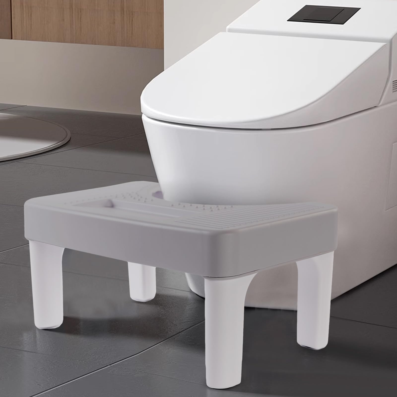 6.7 Inch Step Stool,Portable Plastic Foot Stool,Non-Slip Potty Stool for Bathroom - 2