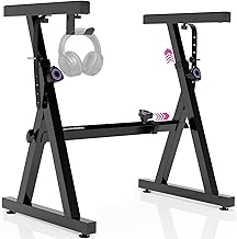 Liquid Stands Piano Keyboard Stand - Z Style Adjustable and Portable Heavy Duty Music Stand for Kids and Adults -Fits 54-88 Key Electric Pianos - Sturdy Musical Keyboard Stand (Black)