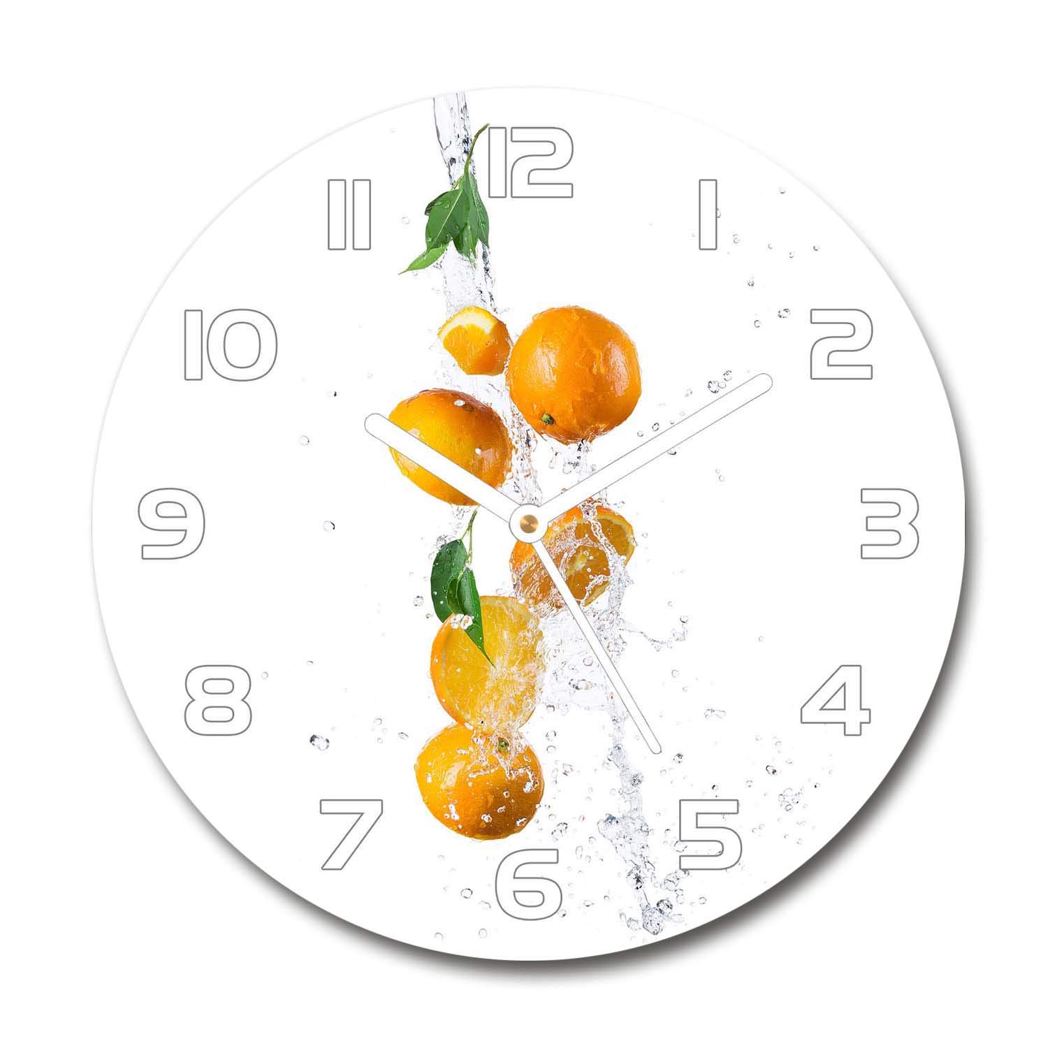 Horloge en verre 60x60 cm Tulup pour un salon design et une cuisine lumineuse