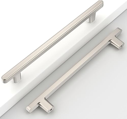 Coinkoly 10 Pack 6-1/4''(160mm) Brushed Nickel Cabinet Handles Kitchen Satin Nic
