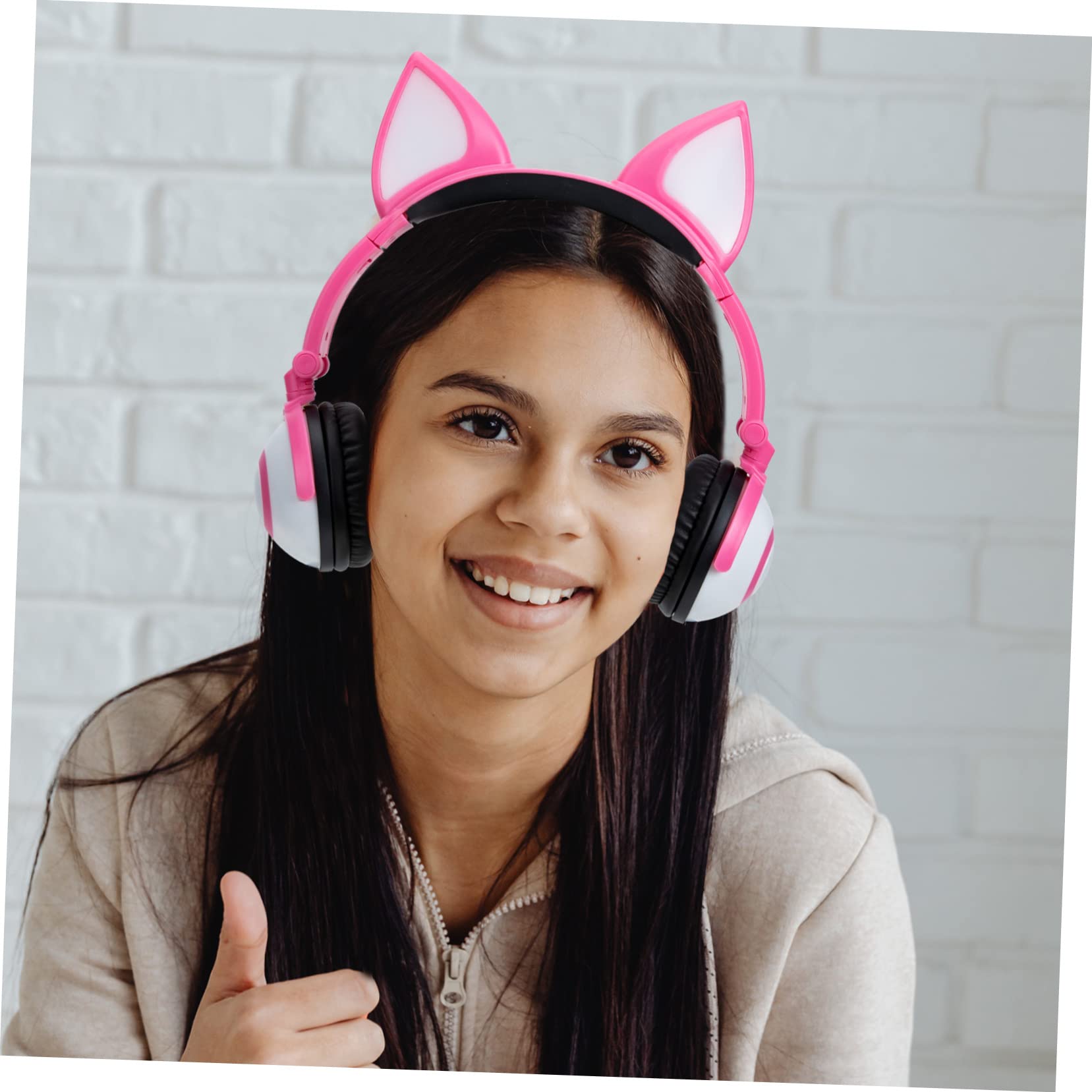jojofuny Cuffie Orecchie Di Gatto Regolabili Per Ragazzo Ragazza Cuffie Per Cellulare Design Adorabile Basso Consumo Energetico Del Suono Confortevoli Paraorecchie Proteici