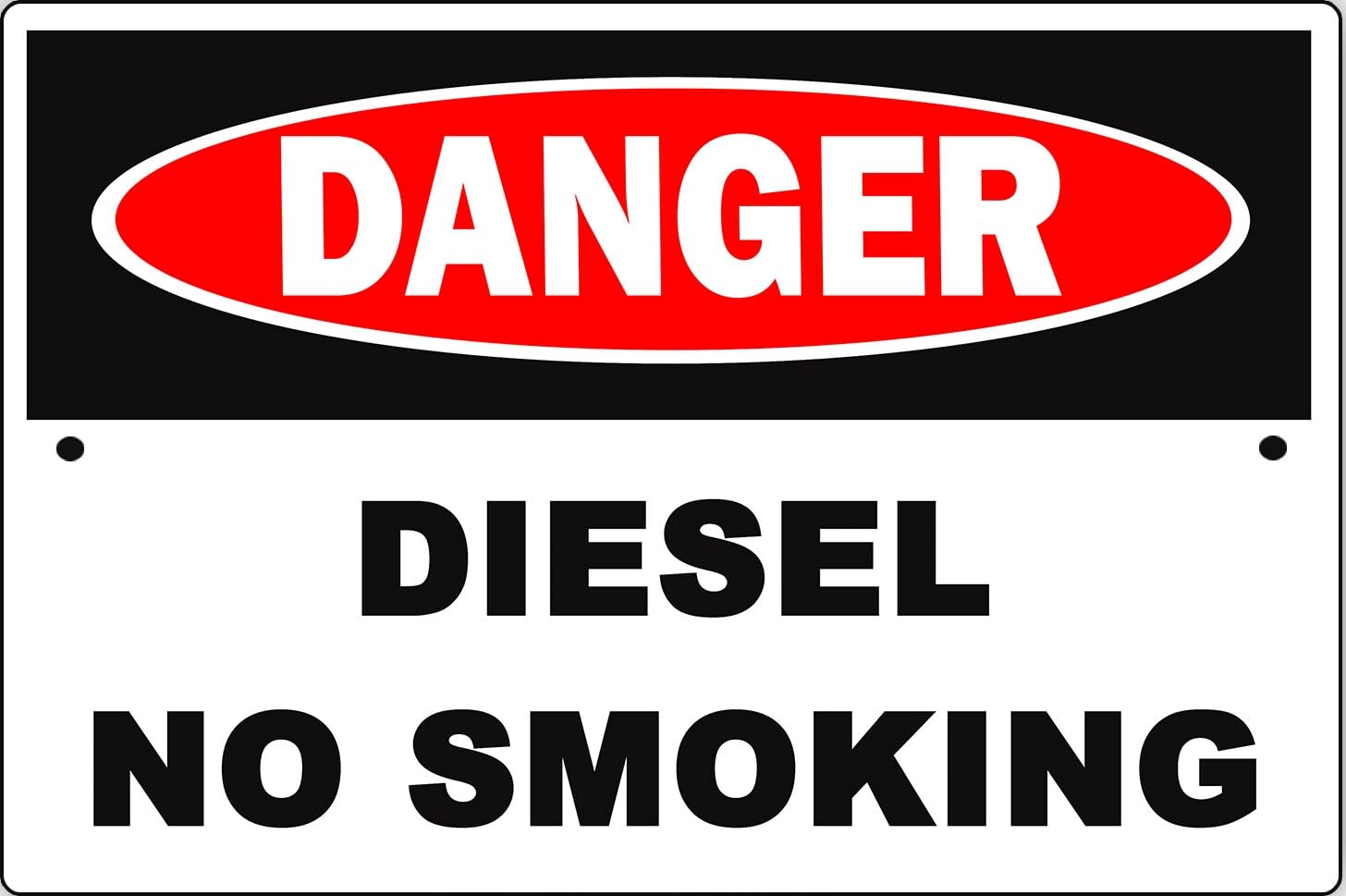Danger Diesel No Smoking Warning Safety Notice Novelty Decor Metal Sign