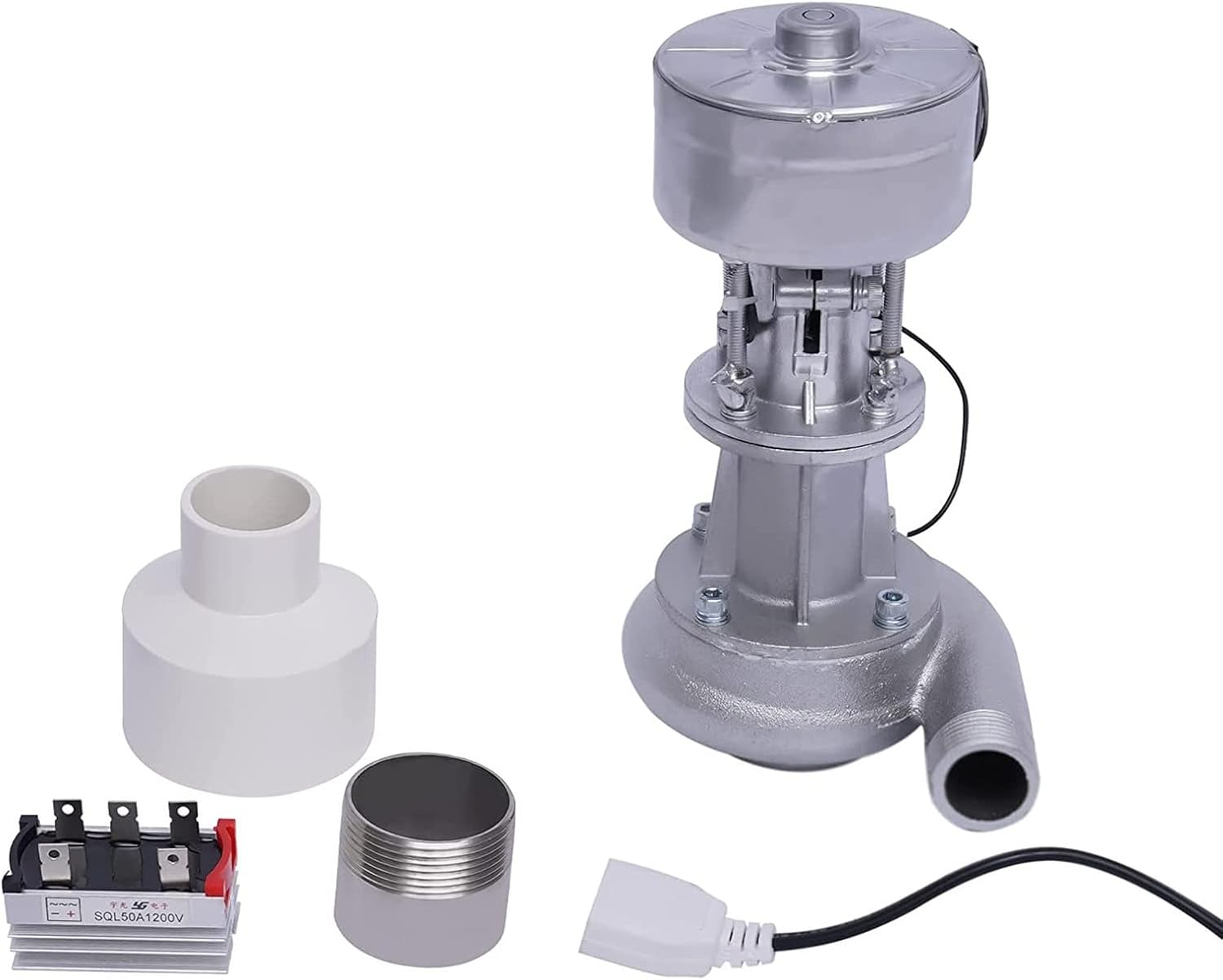 Micro Hydro Generator, 500W 110V, Silver, Lightweight, Portable, Water Flow Generator for Home Use