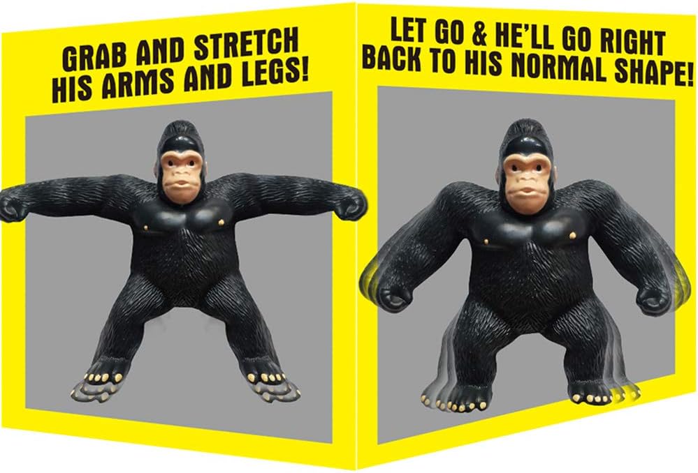 Nasidear Stretch Gorilla Figure,Stretch Gorilla for Twisting Pulling Bending,Stretchy Gorilla Action Figure for Kids Child Boys Girls
