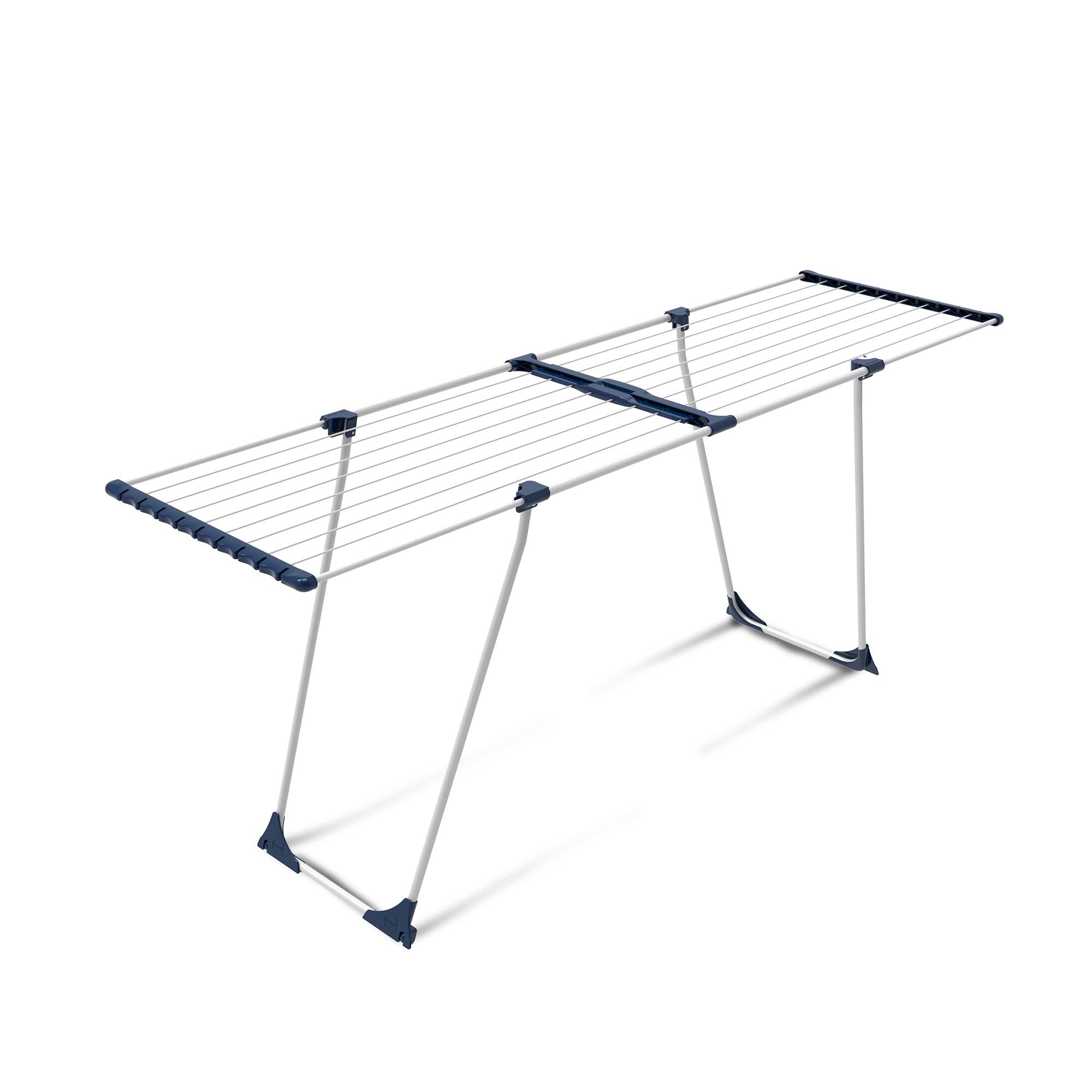 CasaSi® EasyFlex – Étendoir à linge extensible 20 m – extensible et peu encombrant – Étendoir à linge noir en acier allié pour vêtements et serviettes