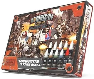 The Army Painter Zombicide: Invader Paint Set - 10 Acrylic Paints and 1 Starter Brush Beginner Set for Cool Mini or Zombicide: Invader Tabletop Boardgame Miniature Model Painting