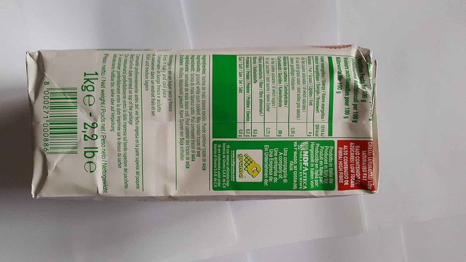 Mexican Corn Flour Maseca Harina de Maíz de México 10 x 1 kg | Sin Gluten | Ideal para Tortillas, Tamales, Tacos y Gorditas | Auténtica Masa Harina Mexicana con Pegatina Kajal Sticker