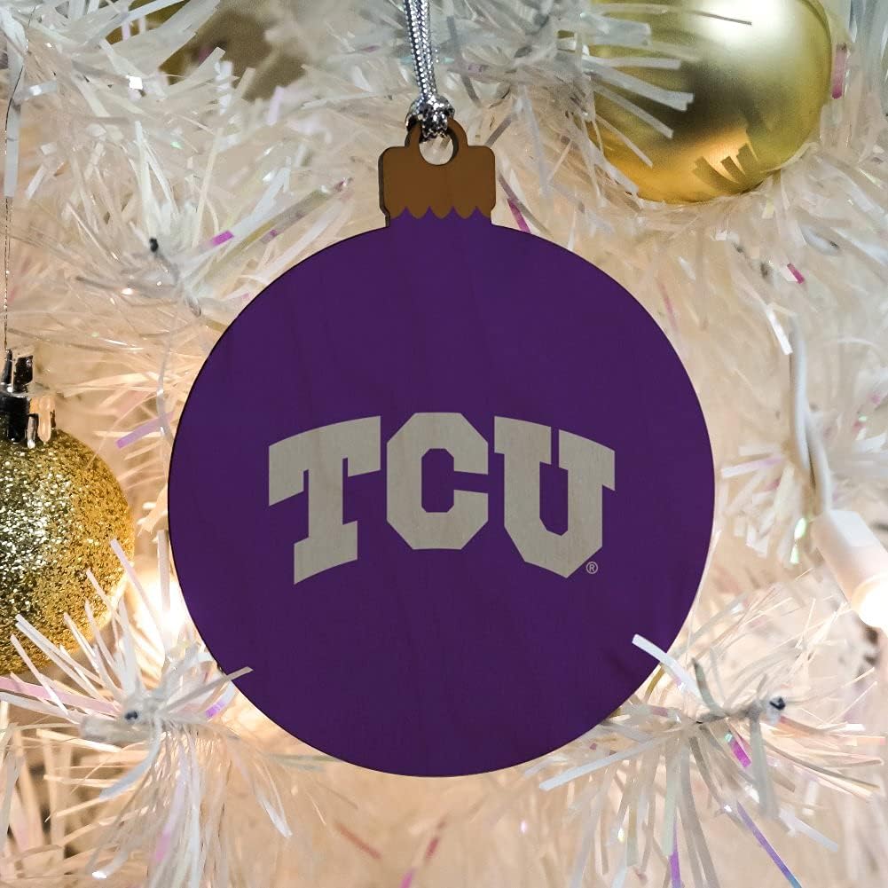 GRAPHICS & MORE TCU Primary Logo Wood Christmas Tree Holiday Ornament - Image 5