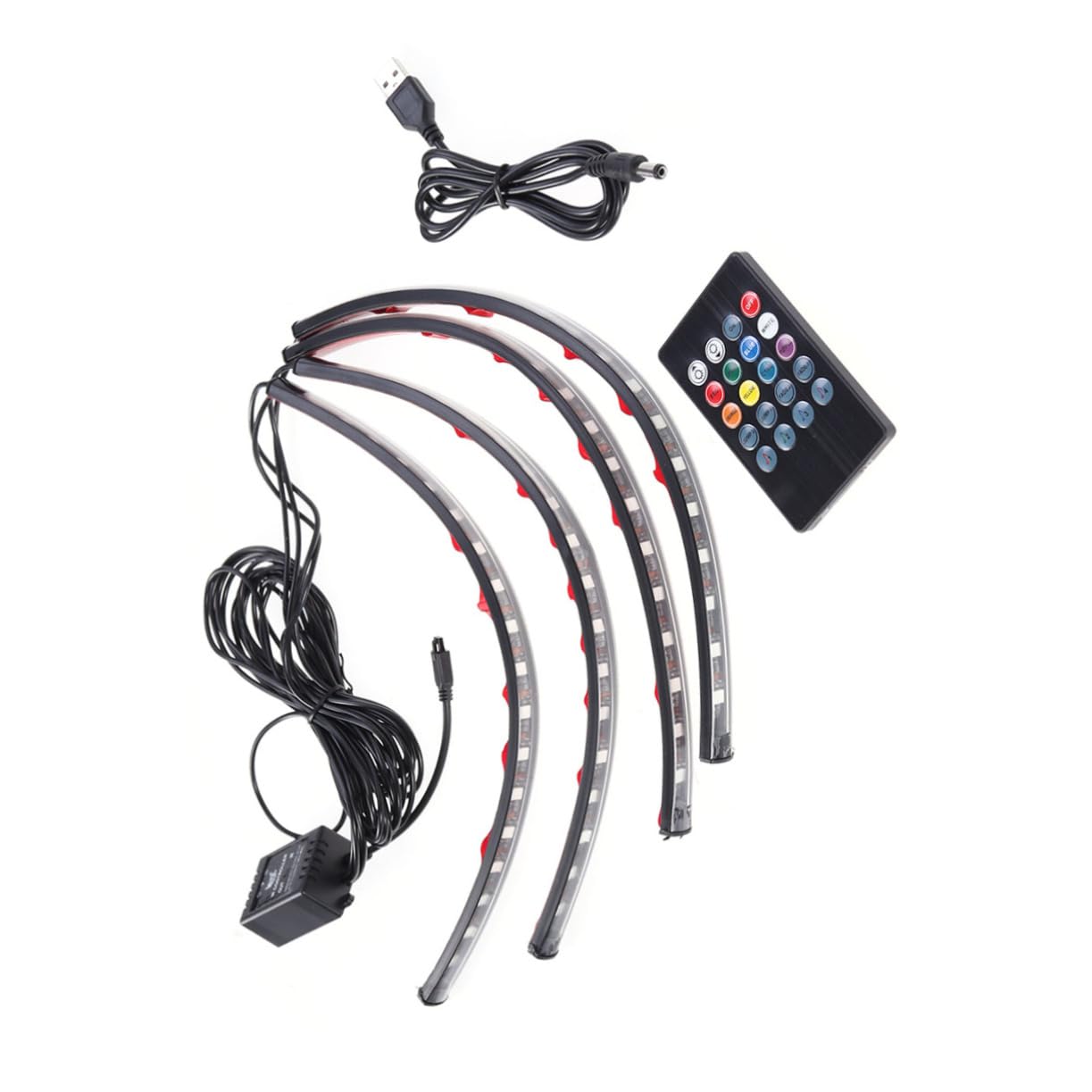 Gatuida Lámparas de Decorativas RGB para Coche LED Luces de Neón Luz Coche para Interior Automóvil
