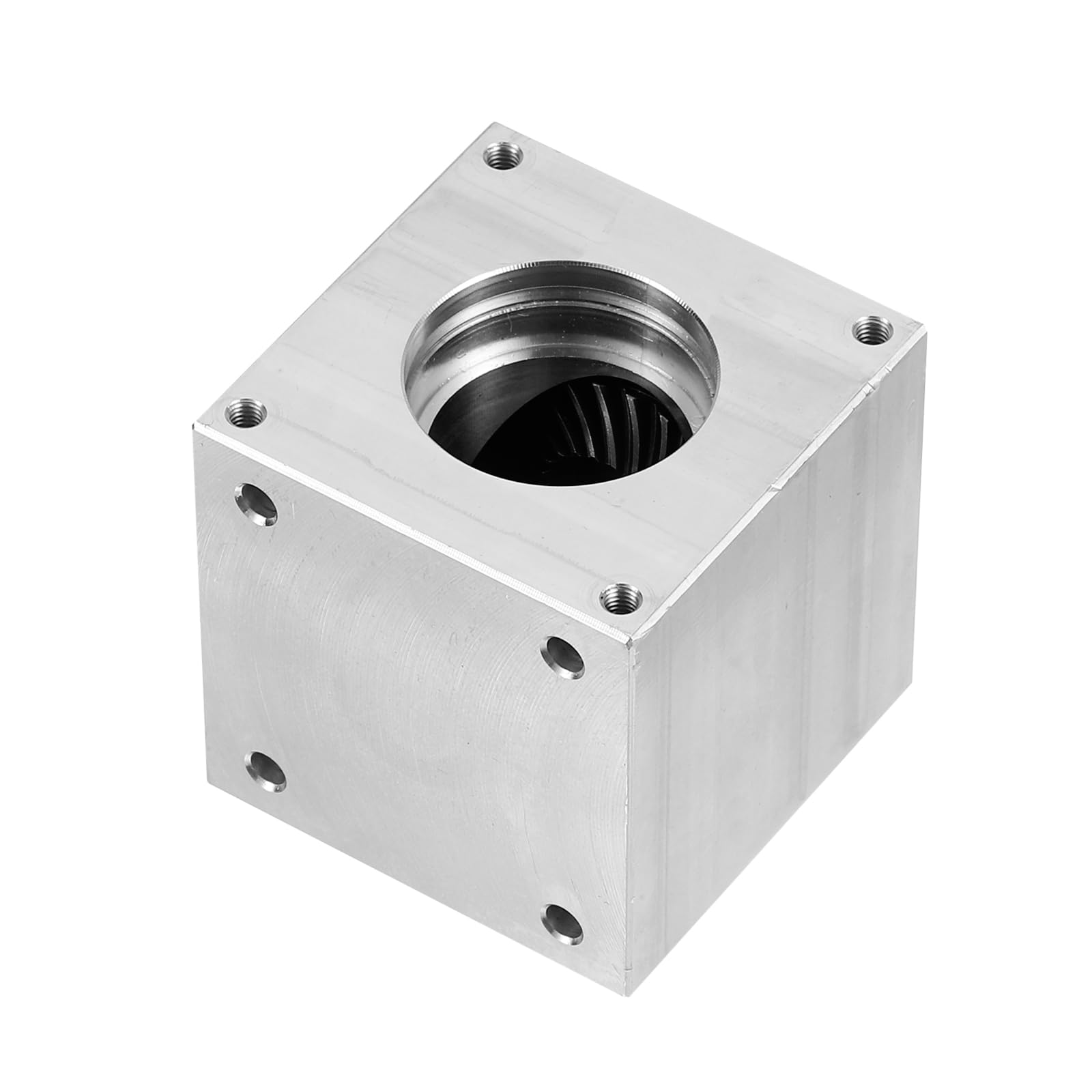 QUARKZMAN Getriebe 90 Grad Rechtwinkliges Kegelradgetriebe 1:1 Einfache Ausgangswelle 1 Modul 20 Zähne Kegelrad Aluminiumrahmen Einfaches Mechanisches DIY Modul 8mm Welle (D-Form Bohrung)