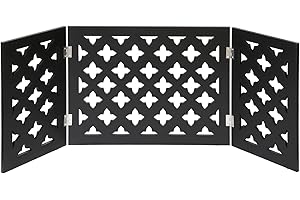 Adjustable 3-Section Freestanding Foldable Patio Gates for Outdoor Apartment