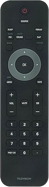 Replacement Remote Control For Philips TV Models - Universal Remote For 32PFL3505D/F7 37HFL5560D/27