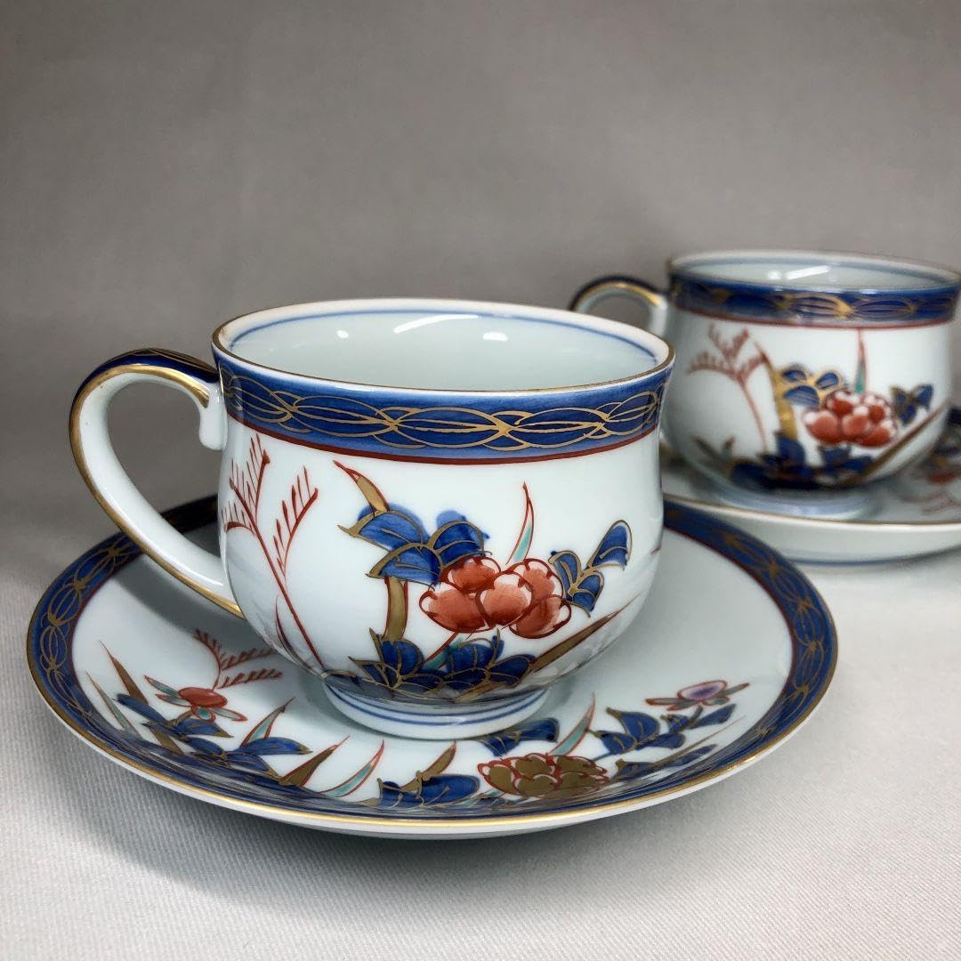 有田焼　華山萬右衛門　古伊万里岩牡丹　コーヒー碗皿 古伊万里岩牡丹 コーヒー碗皿 華山萬右衛門｜トレファクONLINE