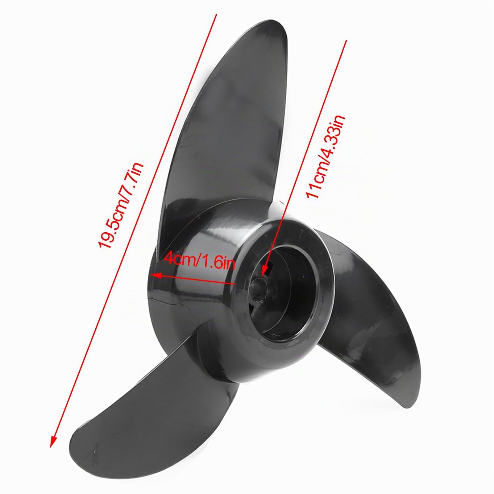 Hélice De Moteur Hors-Bord 12v 24v Hélice Marine épaissir Le Propulseur électrique en Plastique Accessoire D'hélice De Moteur Hors-Bord pour Moteur Hors-Bord