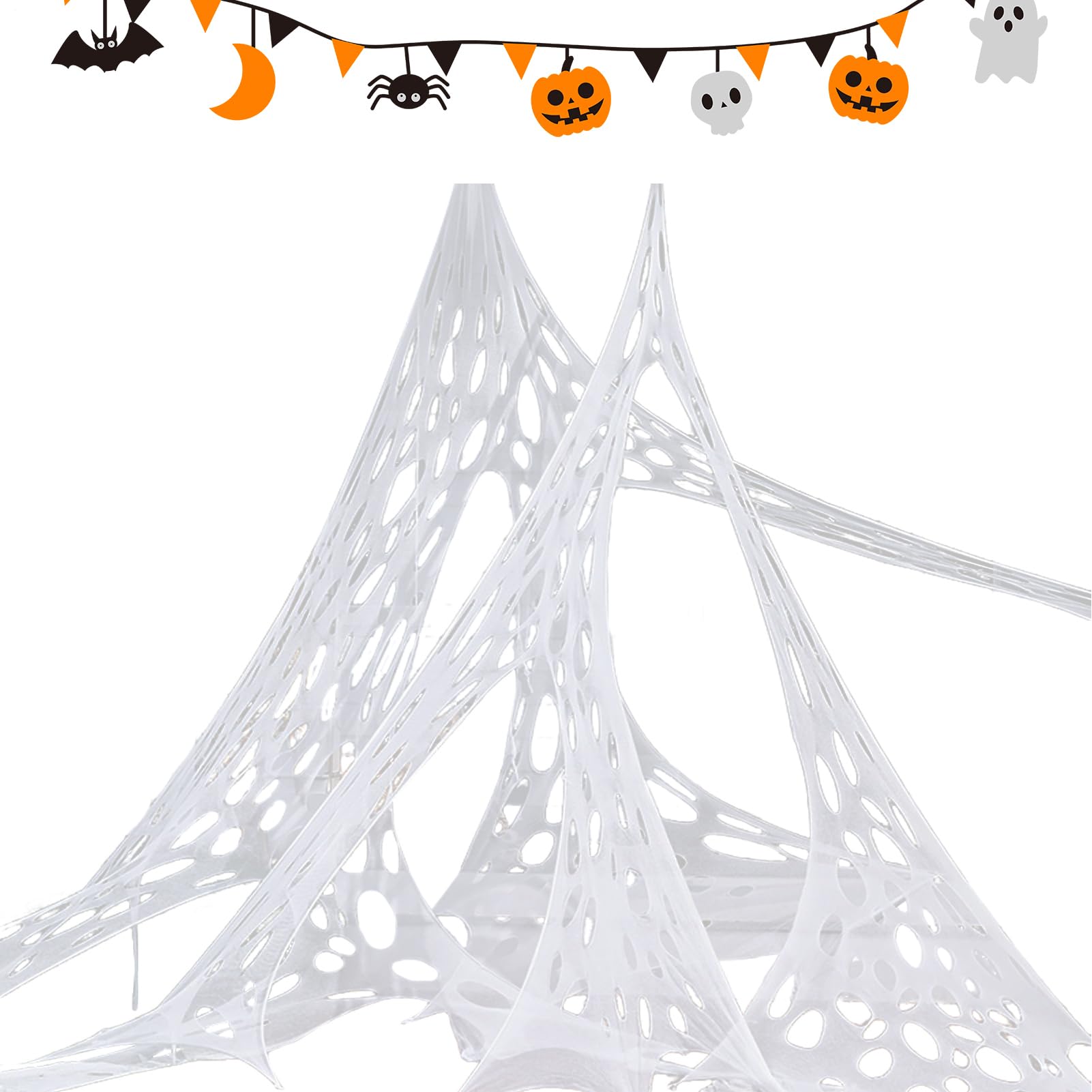 Garza Di Halloween Tessuto Ragnatela Per Interni | Decorazioni Spaventose Per Parete Porta Recinto Giardino Patio Cortile Ringhiera