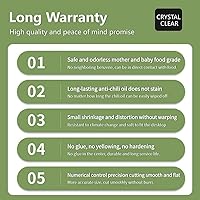 Vista 4 de ZUMAHA Cubierta de mesa redonda transparente, protector de mesa redondo de plástico de 0.059 in de grosor, mantel de PVC impermeable, protector