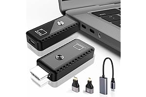 Wireless HDMI Transmitter and Receiver - Plug & Play, 4K Resolution, 100Ft Range, Laptop/PC/TV Box/Camera/Projector